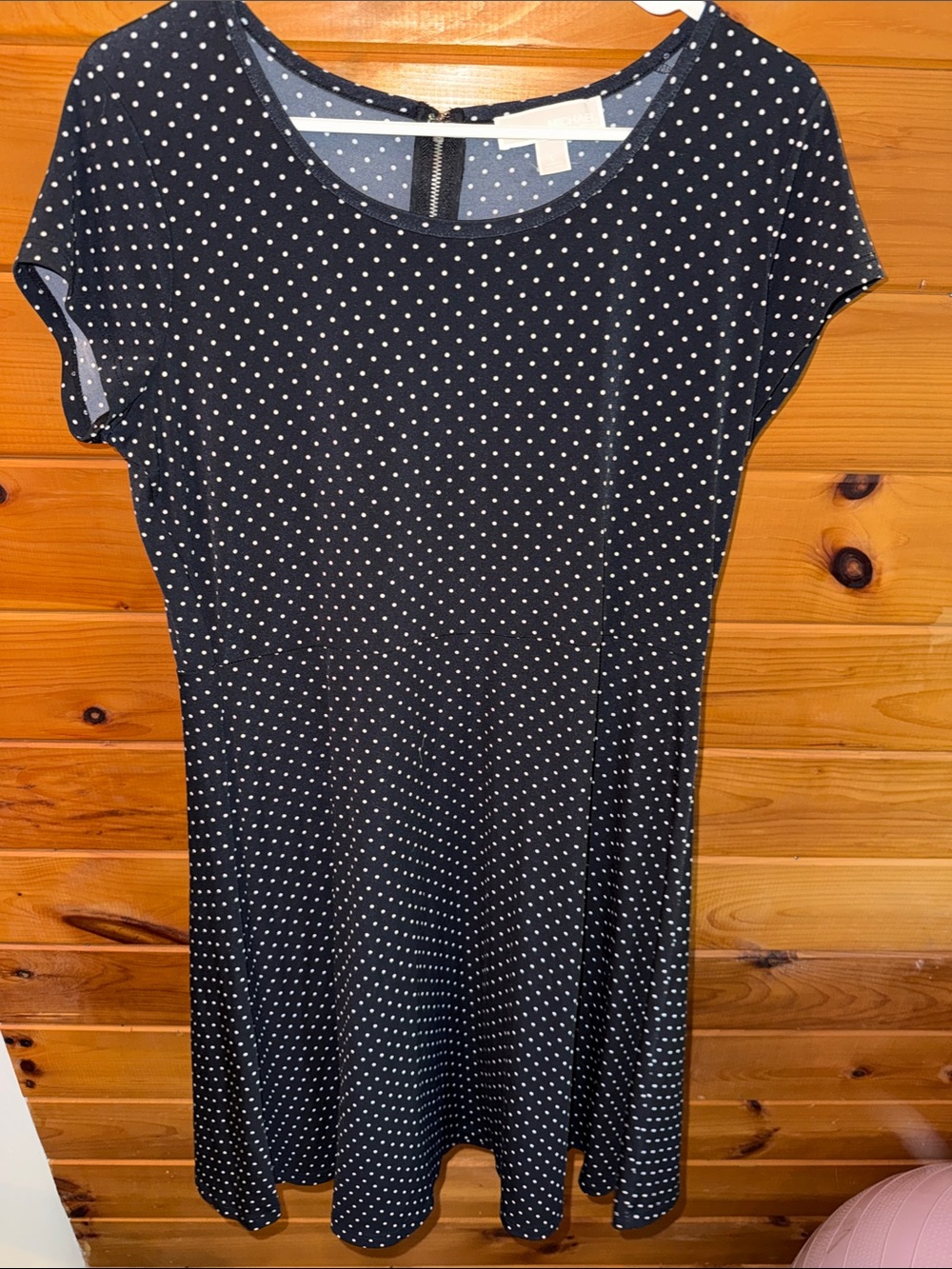 MICHAEL Michael Kors Black & White Polka Dot Short Sleeve Midi Dress